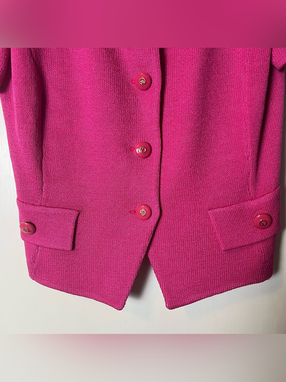 St. John Collection by Marie Gray VTG Pink Knit 2-Piece Jacket & Skirt Set Sz. 6 - Picture 6 of 12